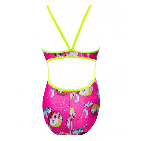 Women’s Reel It In Foil Funnies Flutterback Swimsuit  color