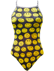 Girls’ Smiley Non Foil Funnies Flutterback Swimsuit 