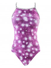 Girls' Aries Foil Funnies Flutterback Swimsuit