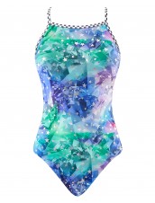 Girls' Shooting Star Foil Funnies Flutterback Swimsuit